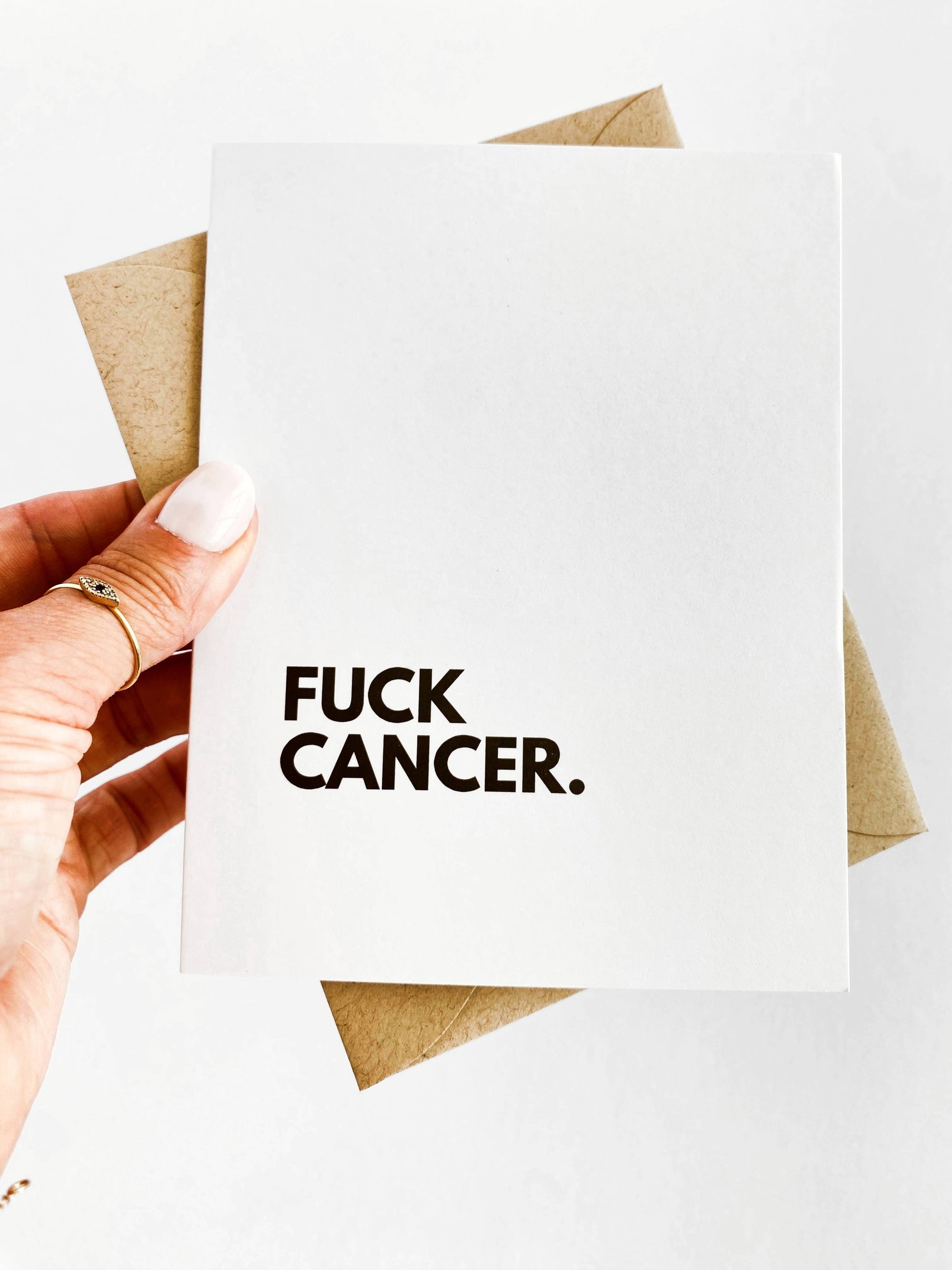 Fuck Cancer Get Well Cancer and Chemo Support Card