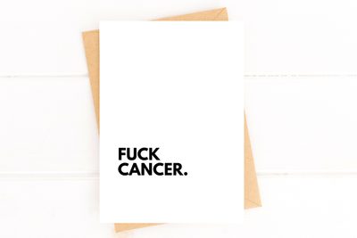 Fuck Cancer Get Well Cancer and Chemo Support Card
