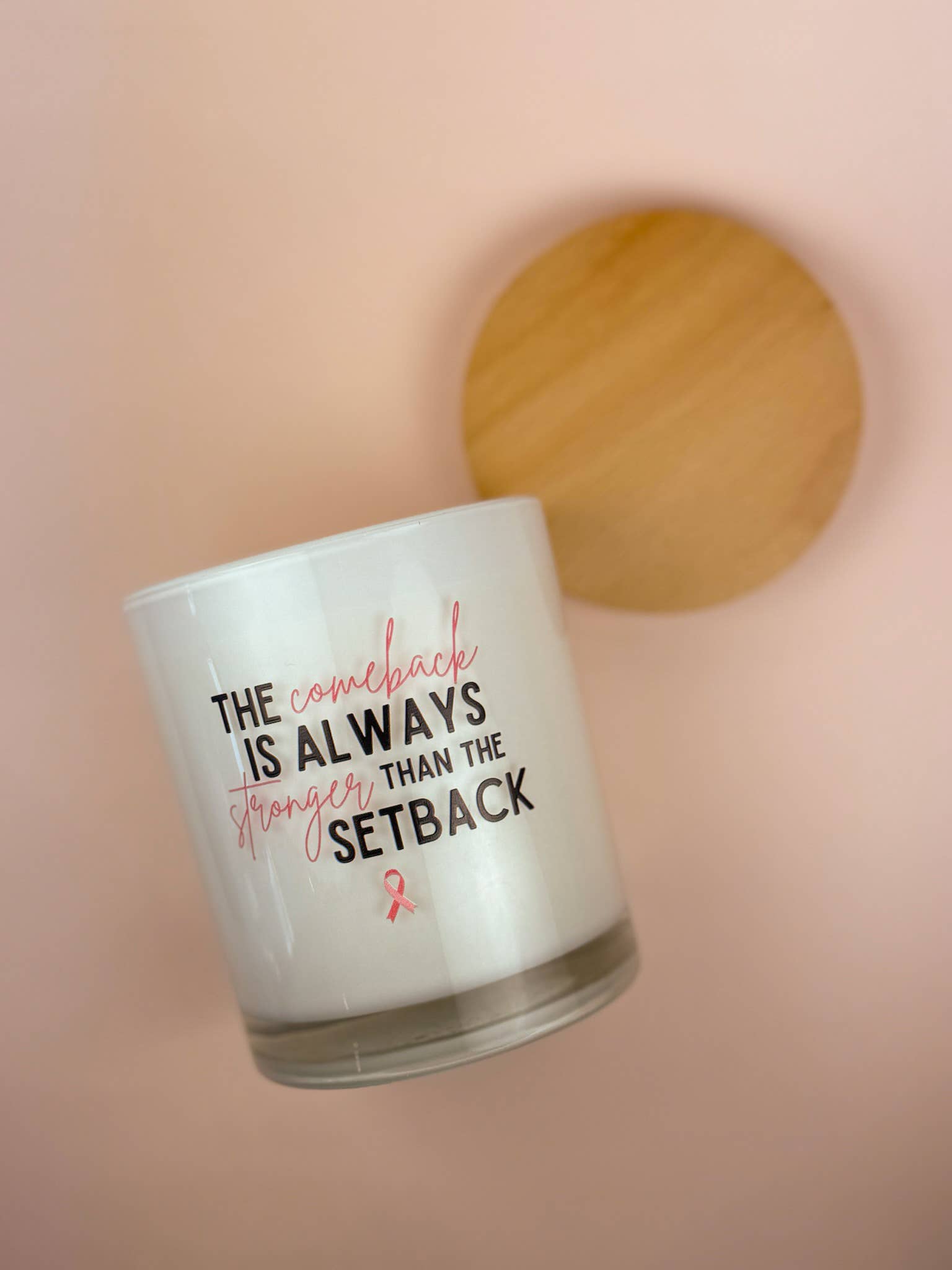 The Comeback - Breast Cancer Soy Candle: Eucalyptus Spritz