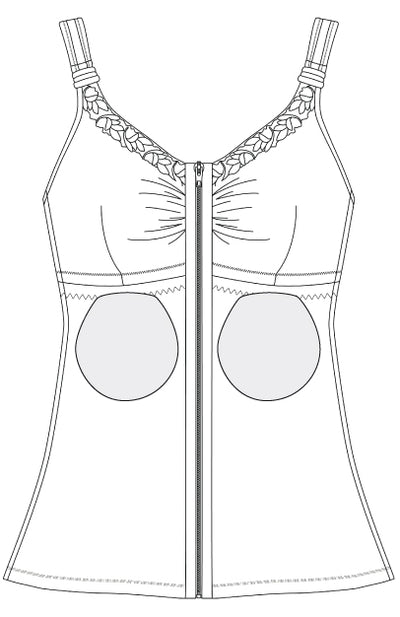 Hannah Post Mastectomy  Surgery Recovery Camisole