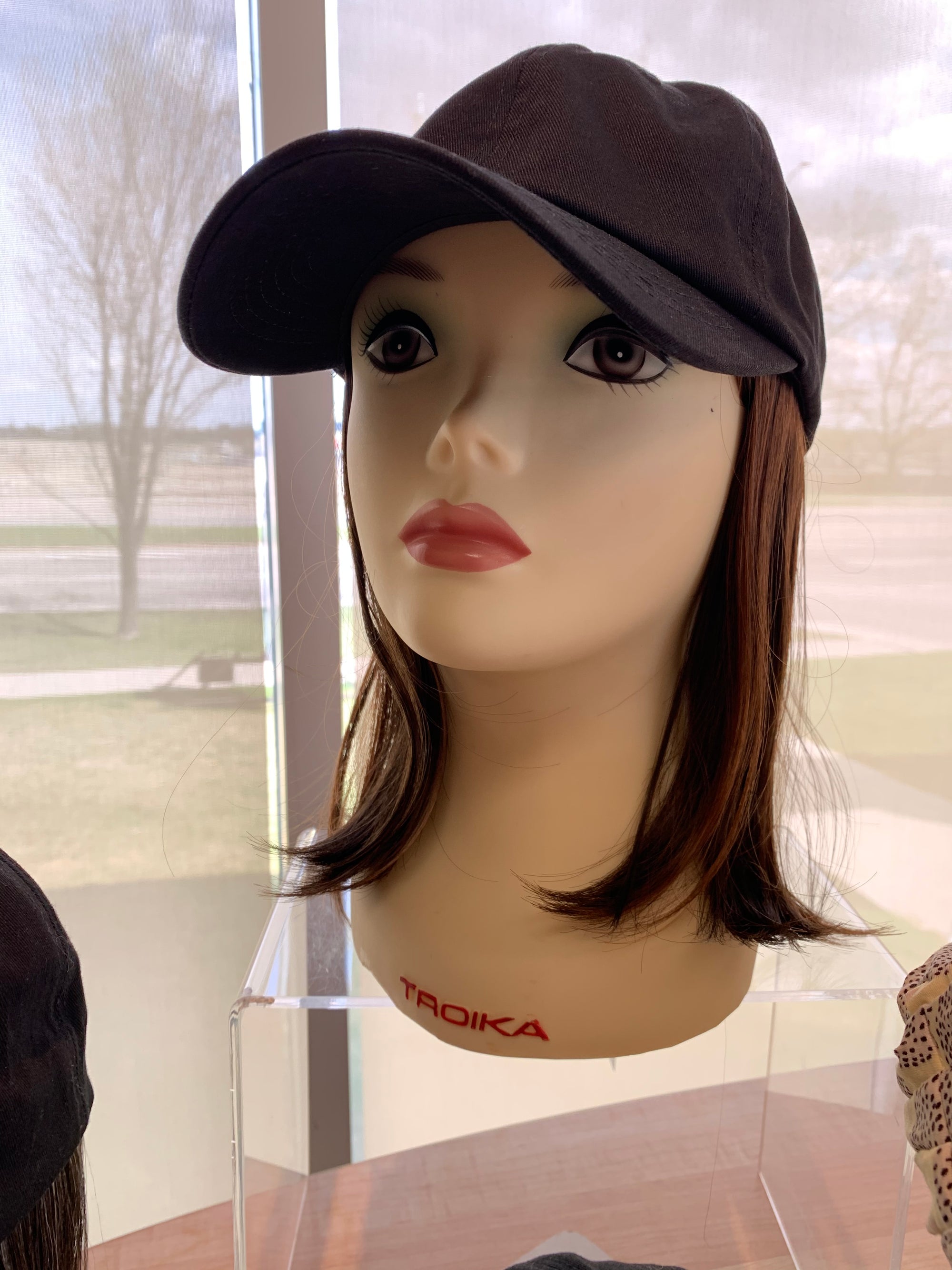 Ball Cap with Hair