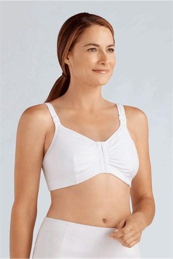 Classique Mastectomy Seamless Sleek Comfort Cotton Bra 42A White