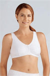 Ideal for post-surgical or leisure wear, the Frances leisure bra is beloved by many because it fits so well and stays comfortable. Ultra-soft cotton fabric offers soothing comfort to sensitive skin, while the front fasteners are easy to use, even when your range of motion is diminished just after surgery. We recommend wearing an Amoena Leisure Form with the Frances soft bra; the pockets in the cups will hold a breast prosthesis or shaper securely in place.